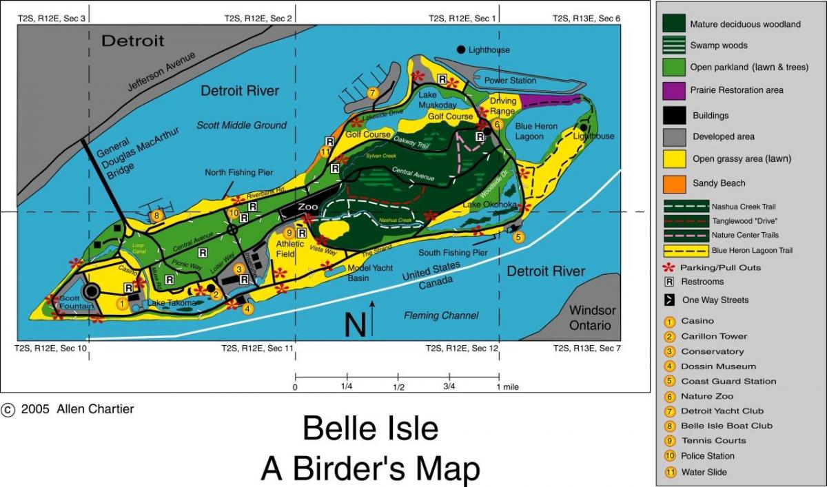 מפה של האי בל דטרויט