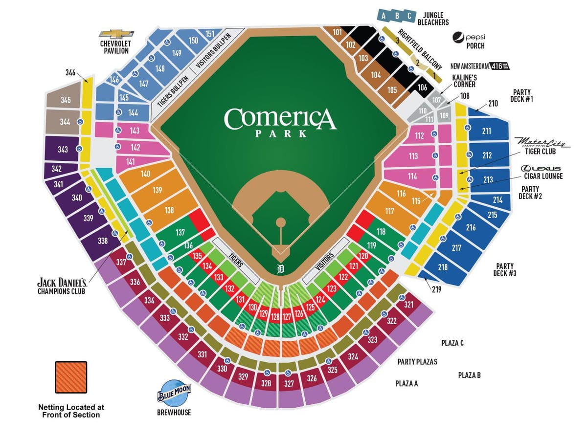 המפה comerica park