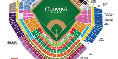 המפה comerica park